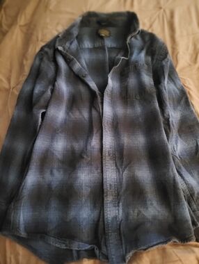 Pendleton Blue Gray Plaid Lightweight Flannel